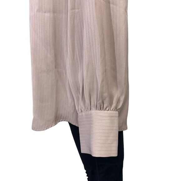Adrianna Papell light brown puff long sleeve casual Blouse size Large - Picture 4 of 7